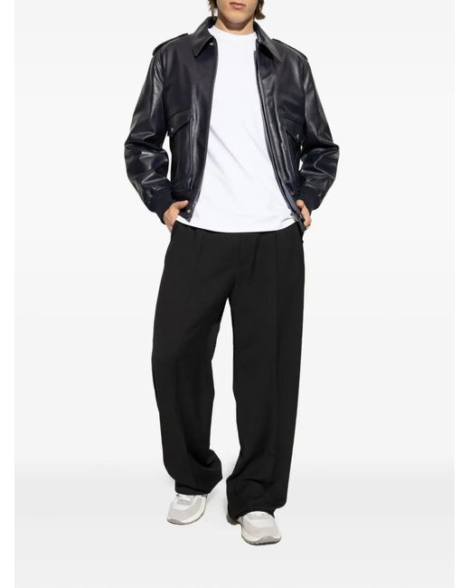 Givenchy Gray Leather Jacket for men