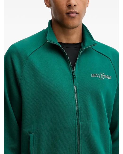 Guess Green Zip-Up Mock-Neck Sweater for men