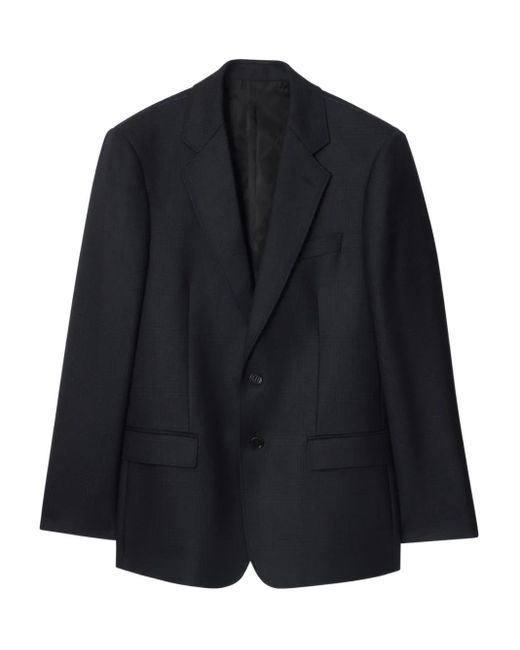 Burberry Blue Prince-Of-Wales Check Wool Blazer for men