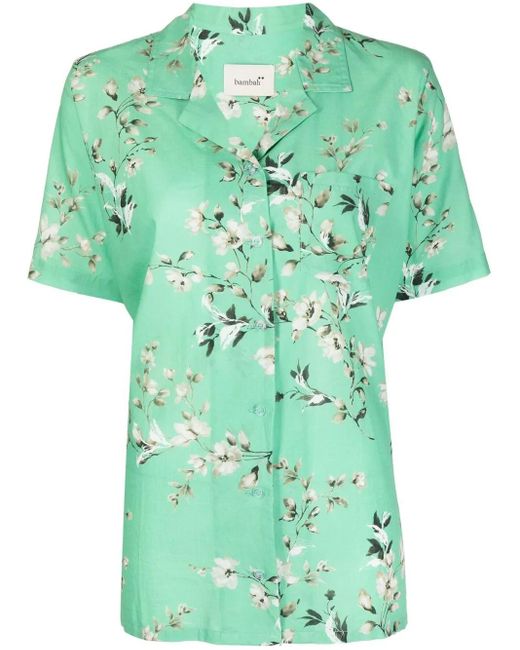 Bambah Green Floral Short-Sleeve Shirt
