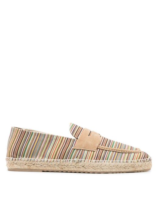 Paul Smith Natural Striped Canvas Espadrilles for men