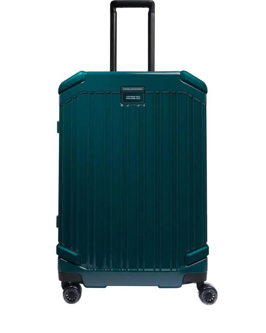 Piquadro Green Four-Wheel Suitcase