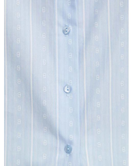 Twinset Blue Striped Buttoned Shirt