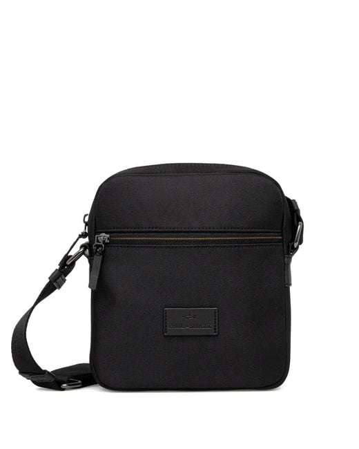 Paul & Shark Messengertas Met Rits in het Black voor heren