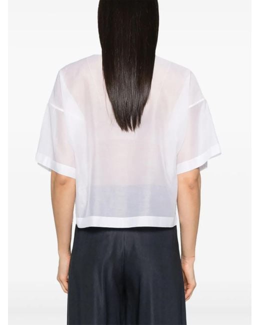 Peserico T-Shirt Met Vlakken in het White
