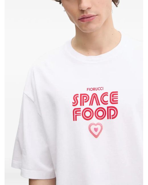 Fiorucci White Slogan-Print T-Shirt for men
