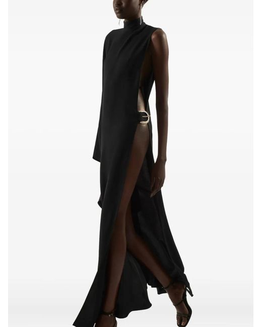 Taller Marmo Black Michela Ring-Detail Midi Dress