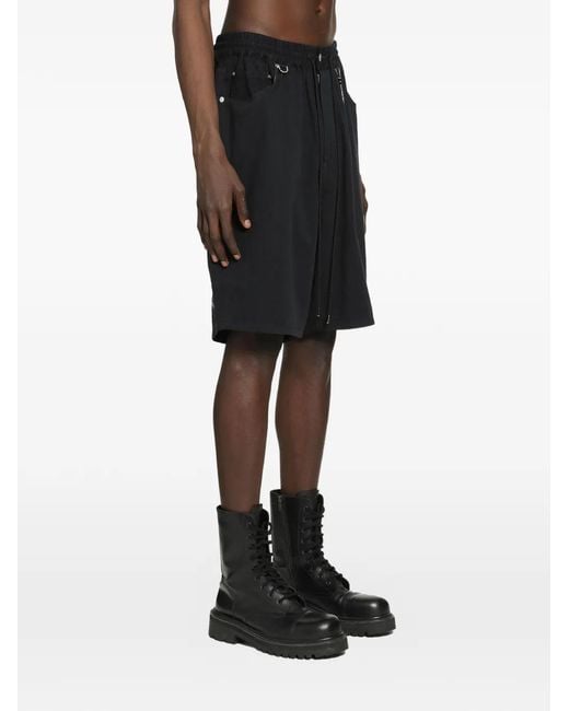 MASTERMIND WORLD Black Drawstring Shorts for men