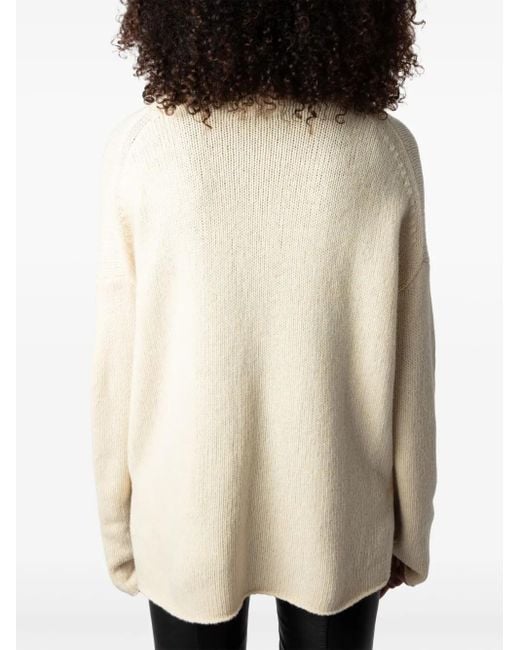 Zadig & Voltaire White Alma Peace Jumper