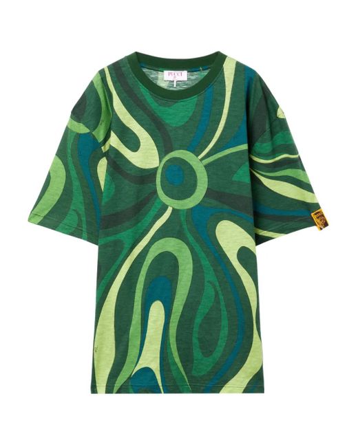 メンズ Emilio Pucci Flamed Tシャツ Green