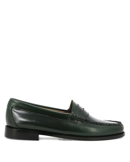 G.H.BASS Green Weejuns Penny Leather Loafers