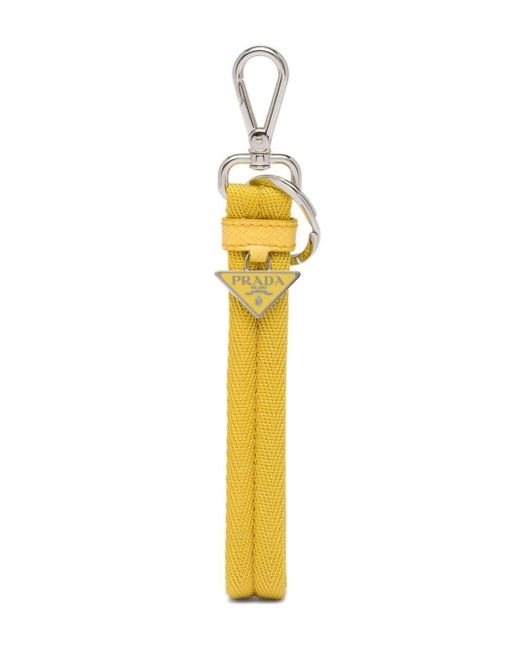 Prada Schlüsselanhänger mit Logo in Metallic für Herren