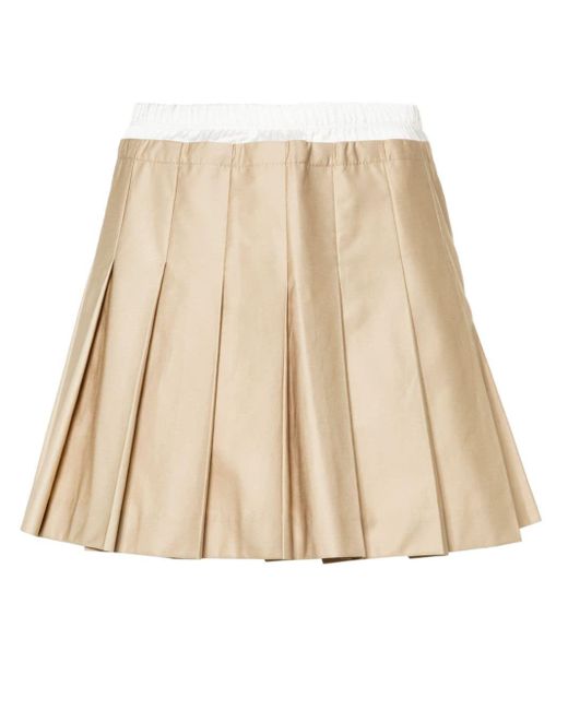 Sandro Natural Pleated Mini Skirt