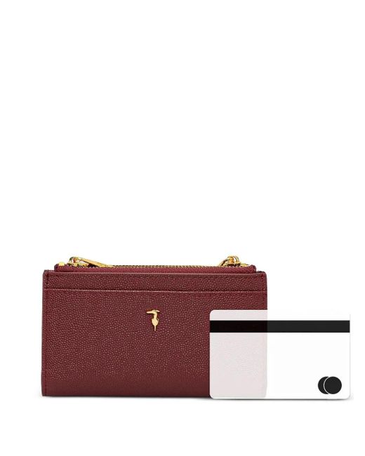 Trussardi Purple Logo-Plaque Wallet