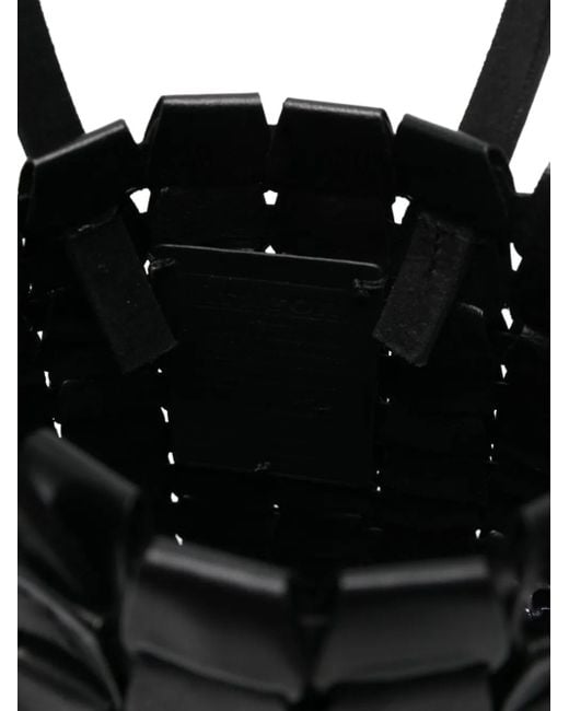 Bolso shopper tejido de piel Dragon Diffusion de color Black