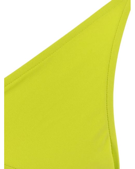 Chiara Ferragni Yellow Logo-Patch Bikini Bottoms