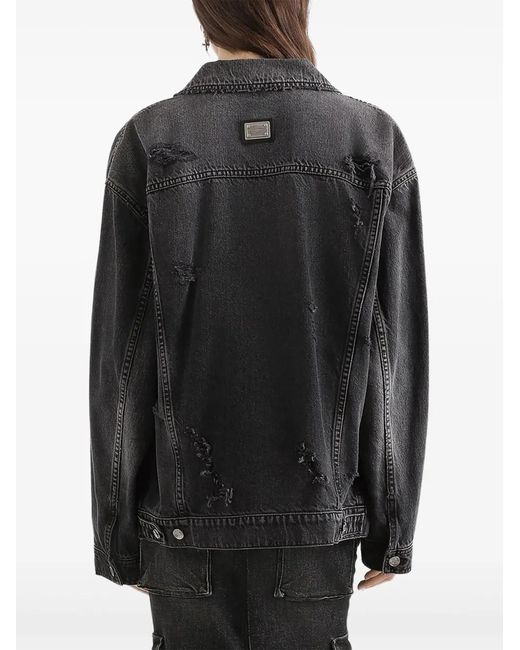 Dolce & Gabbana Black Buttoned Denim Jacket