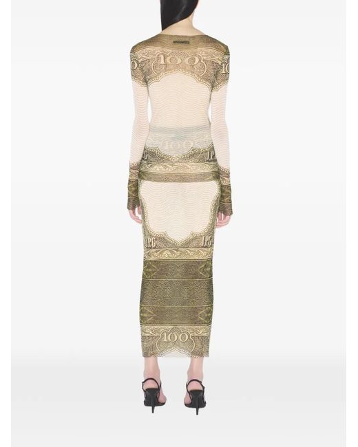 Jean Paul Gaultier Green Long-Sleeve Printed Top