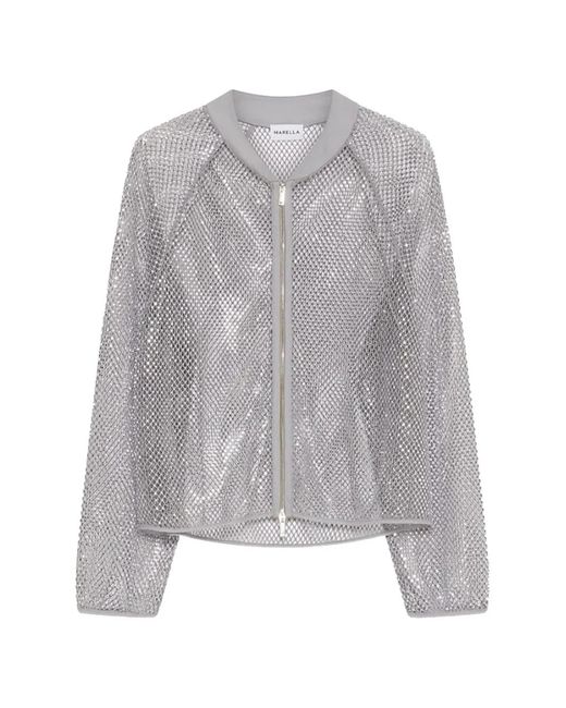 Marella Gray Rhinestone Jacket