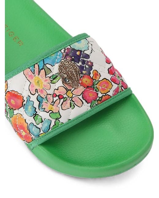 Kurt Geiger Green Meena Eagle Slides