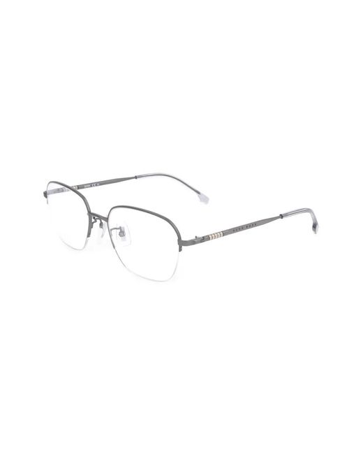 Boss White Geometric-Frame Glasses for men
