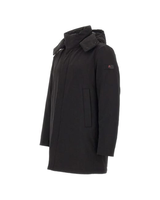 Peuterey Black Kruger Tj Hooded Coat for men