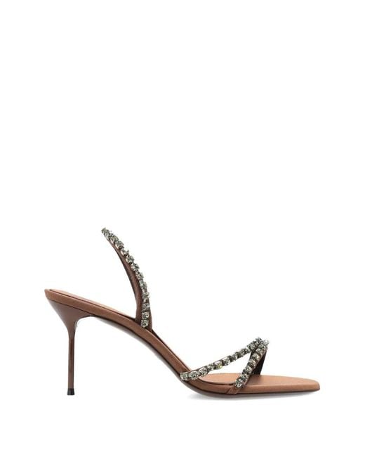 Paris Texas Brown Heeled Sandals 'Lidia'