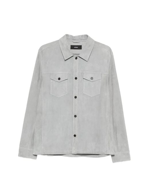 Arma Gray Dex Buttoned-Pockets Shirt for men