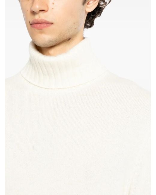 N.Peal Cashmere White Brompton Jumper for men