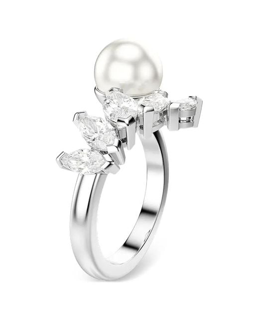 Swarovski White Mesmera Crystal-Embellished Open Ring