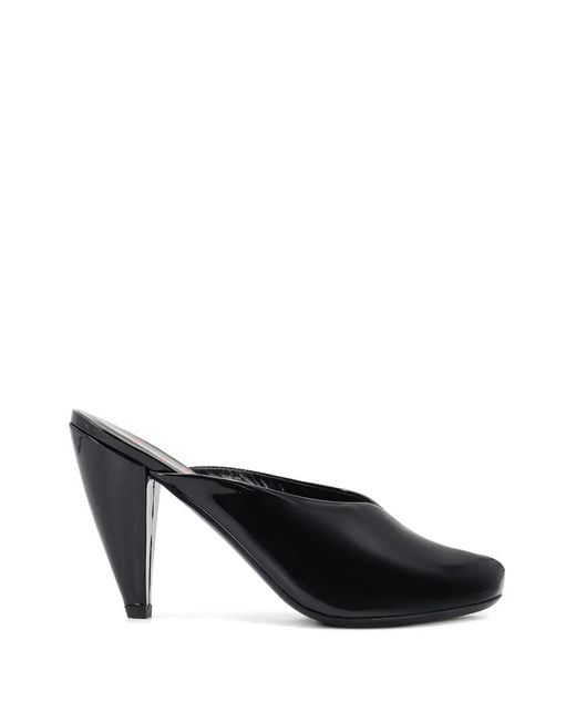 Jude Black Paw Patent Leather Mules