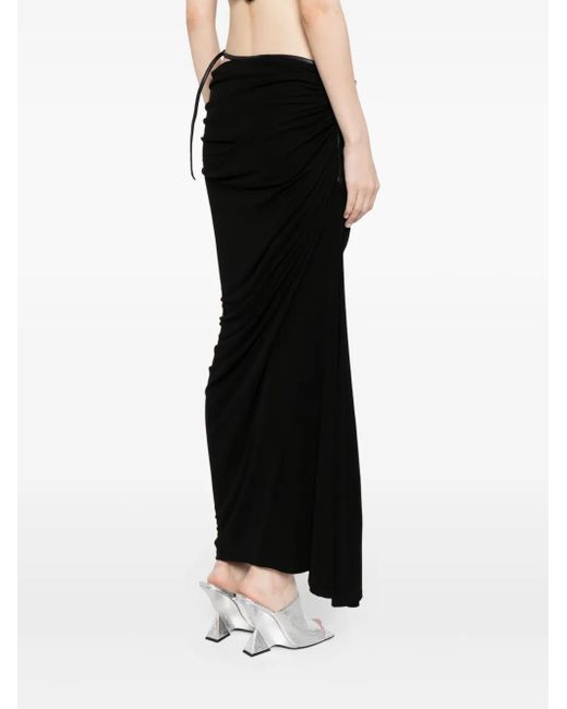 Christopher Esber Black Draped Maxi Skirt