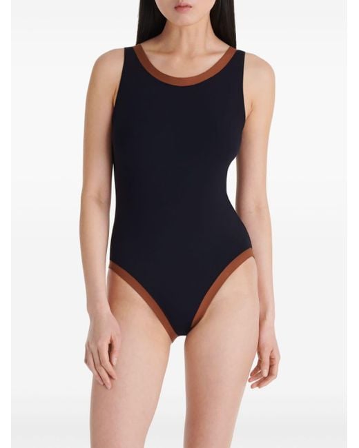 Eres Black Sombrero Contrast-edge One-piece Swimsuit