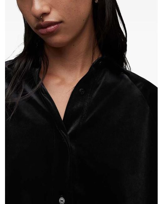 Camicia Con Maniche A Palloncino di AllSaints in Black