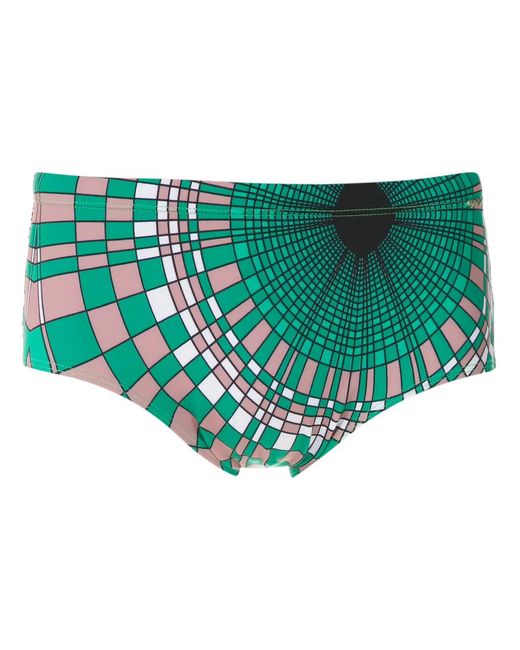Amir Slama Green Cocar Print Trunks for men