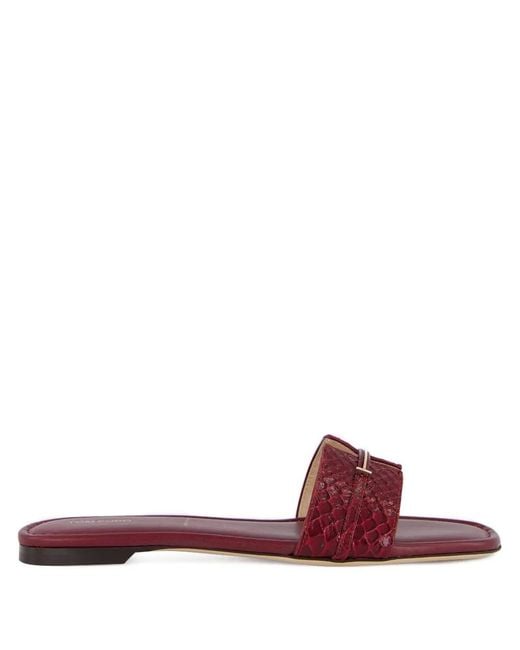 Tom Ford Purple Textured-Strap Buckle Flat