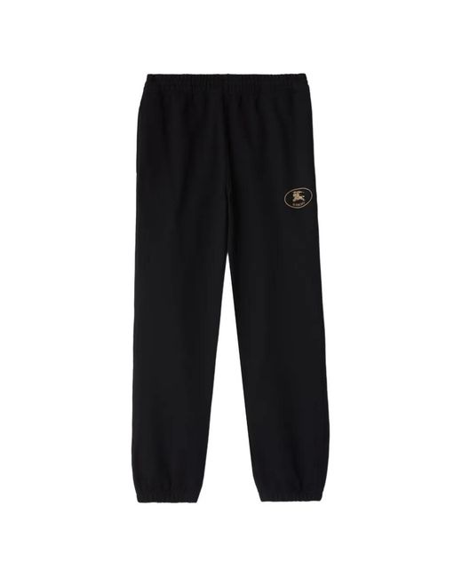 Burberry Black Knight Stamp Jogging Pants for men