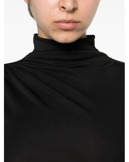 ANDAMANE Black Open-Back Bodysuit