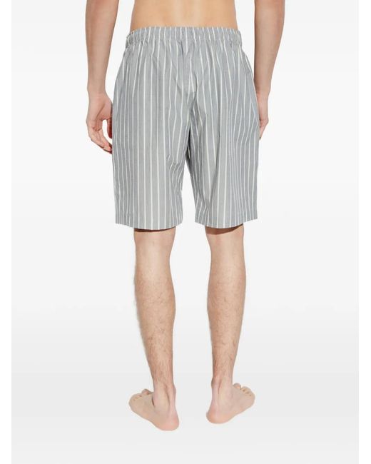 Hanro Gray Striped Pyjama Shorts for men
