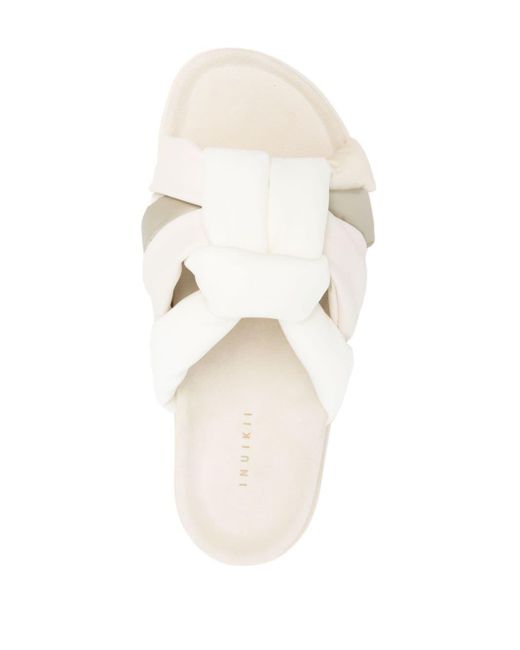 Inuikii Natural Butterfly Knot Leather Slides