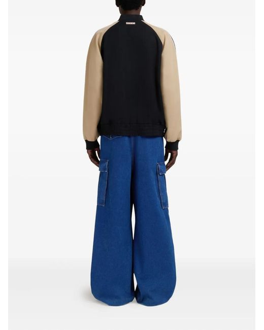 Marni Black Panelled Bomber Jacket for men