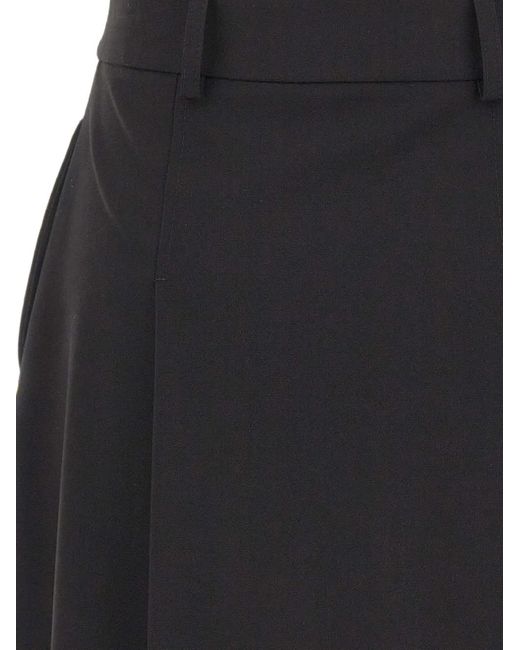 Kaos Black Dart-Detail Mini Plated Skirt