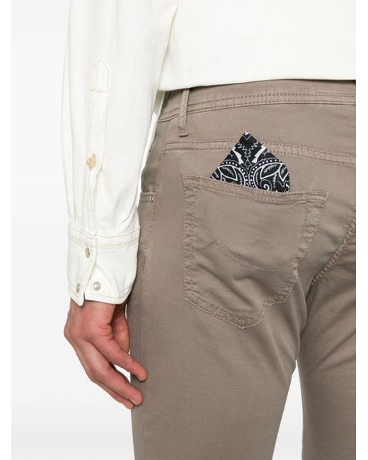 Pantalones con parche del logo Jacob Cohen de hombre de color Gray