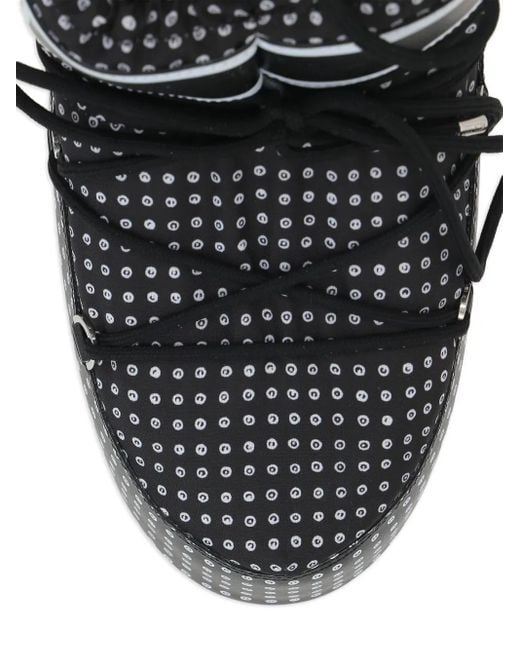 Moon Boot Black Logo-Print Snow Boots