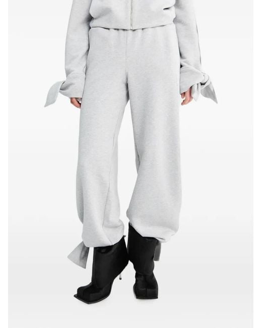 FIDAN NOVRUZOVA White Tie-Detail Track Pants