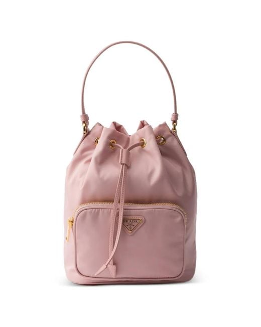 Prada Pink Duet Re-Nylon Bucket Bag