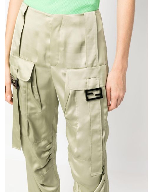 Pantalones cargo con cierre oculto Fendi de color Natural