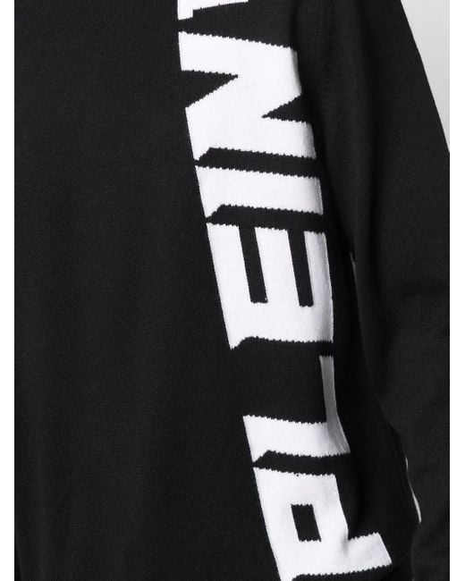 Philipp Plein Black Logo-Print Sweater for men
