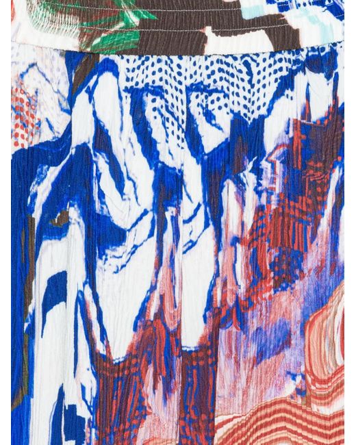 Henrik Vibskov Blue Graphic-Print Trousers