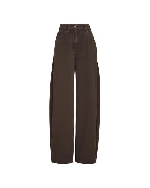 Brunello Cucinelli Brown Wide Trousers